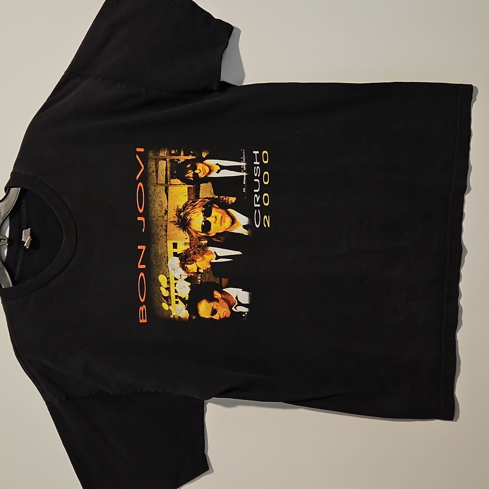 Bon Jovi Crush Tour 2000 Black Short Sleeve Concert Tee Xl L.A. San Diego